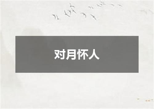 对月怀人