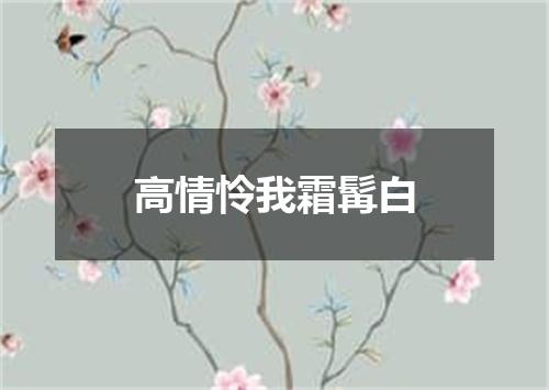 高情怜我霜髯白