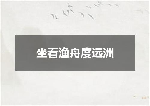坐看渔舟度远洲