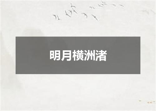 明月横洲渚