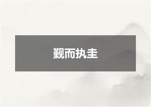 觐而执圭