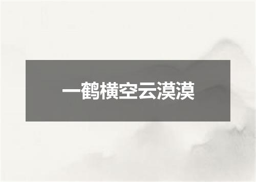一鹤横空云漠漠