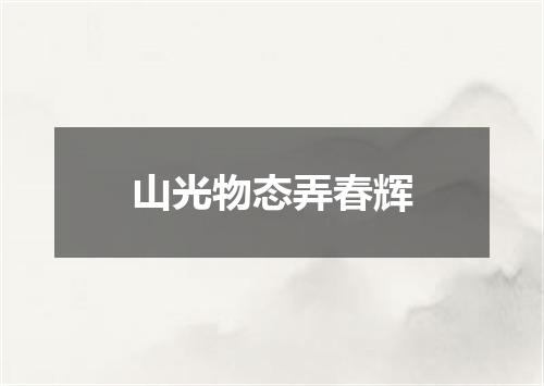 山光物态弄春辉