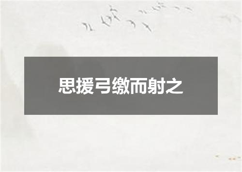 思援弓缴而射之