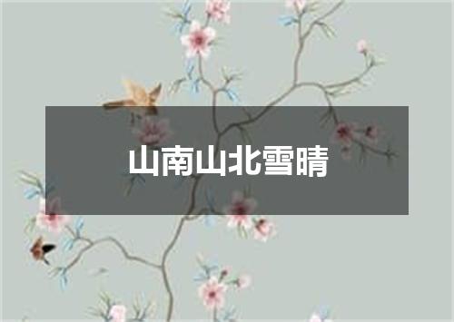 山南山北雪晴