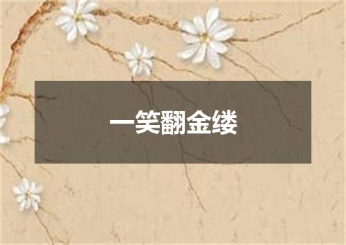 一笑翻金缕