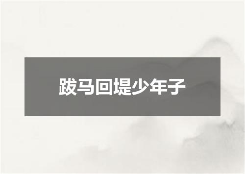 跋马回堤少年子