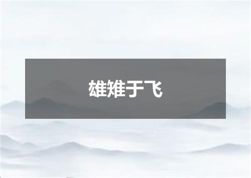 雄雉于飞