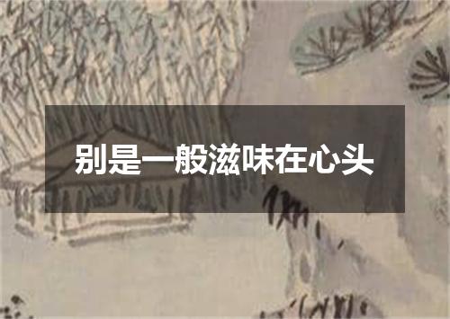 别是一般滋味在心头