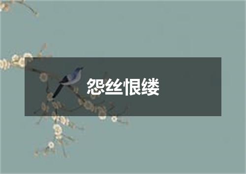 怨丝恨缕