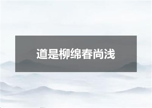 道是柳绵春尚浅