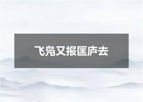 飞凫又报匡庐去