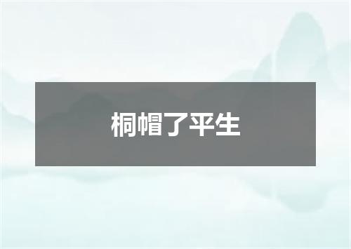 桐帽了平生