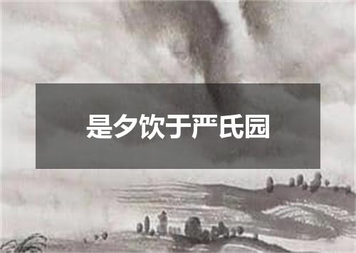 是夕饮于严氏园