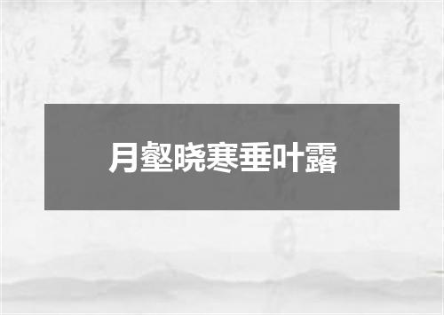 月壑晓寒垂叶露
