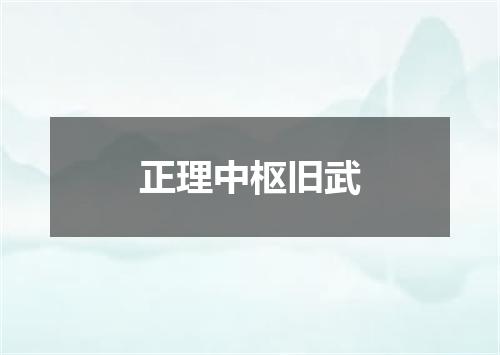 正理中枢旧武