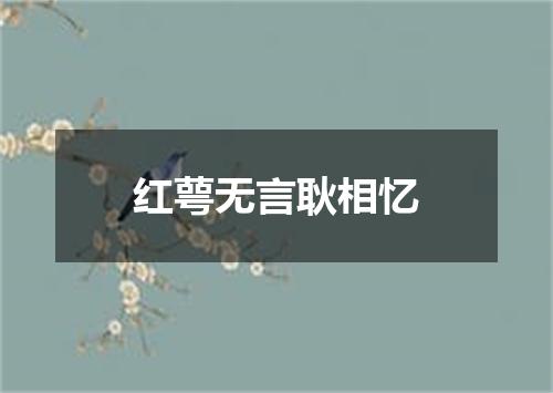 红萼无言耿相忆