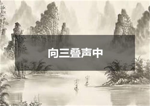 向三叠声中