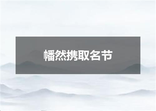 幡然携取名节