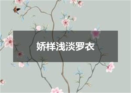 娇样浅淡罗衣