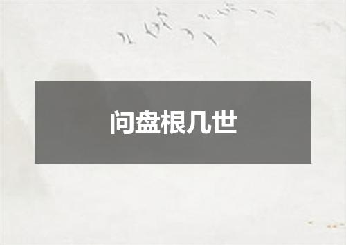问盘根几世