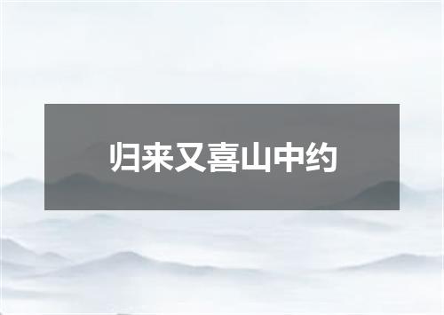 归来又喜山中约