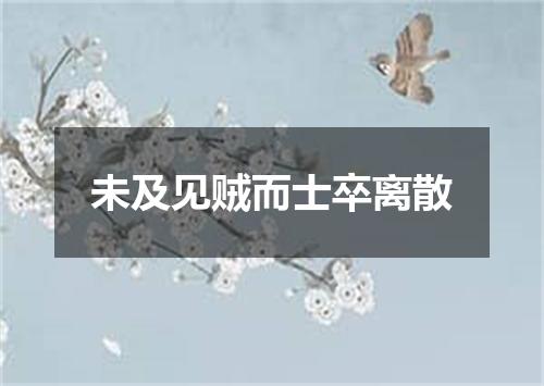 未及见贼而士卒离散