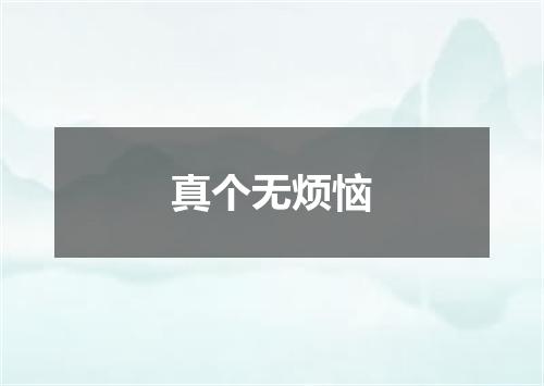 真个无烦恼