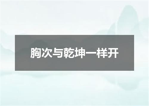胸次与乾坤一样开
