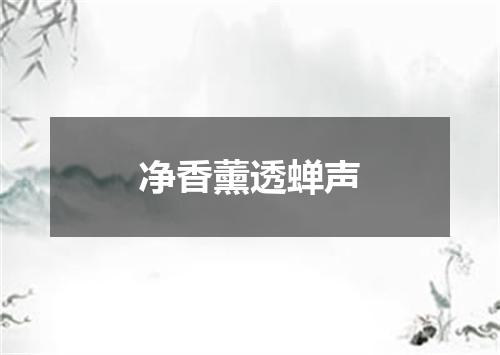 净香薰透蝉声
