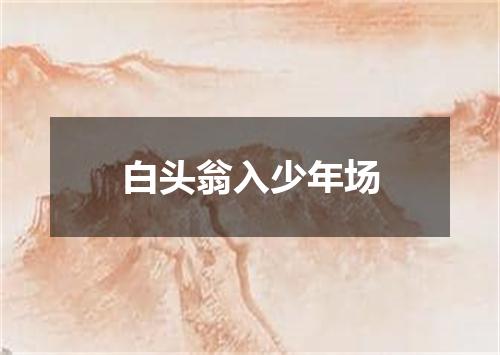 白头翁入少年场