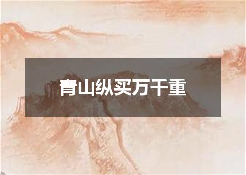 青山纵买万千重