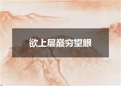 欲上层巅穷望眼