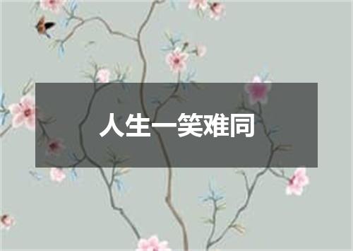 人生一笑难同