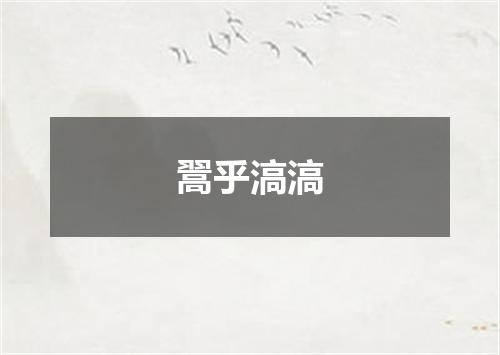 翯乎滈滈