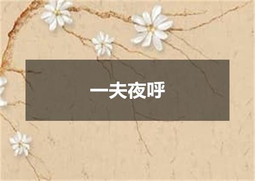 一夫夜呼