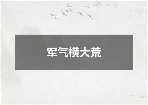 军气横大荒