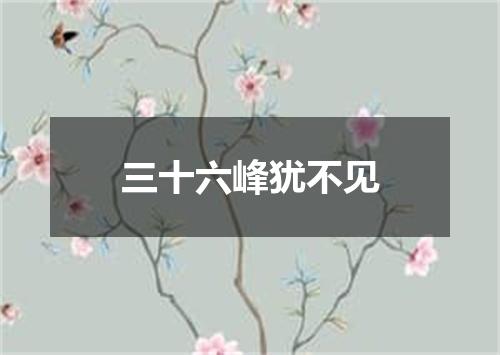 三十六峰犹不见