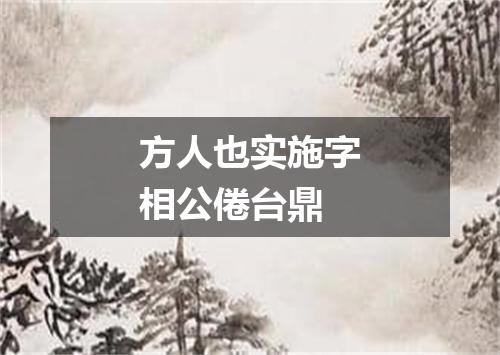 方人也实施字相公倦台鼎