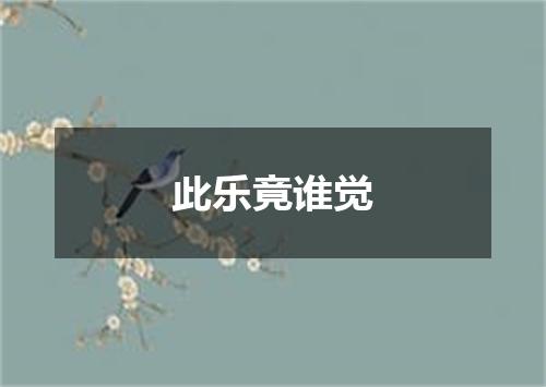 此乐竟谁觉