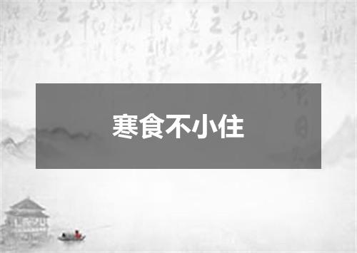 寒食不小住
