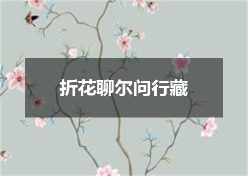 折花聊尔问行藏