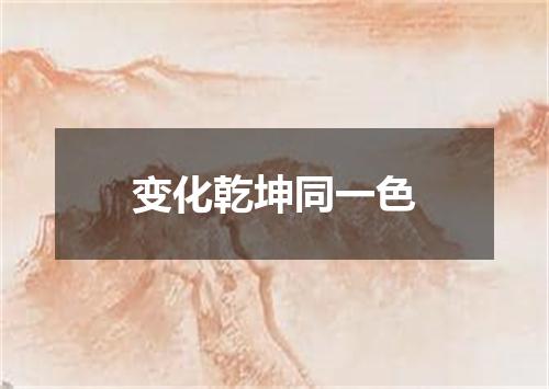 变化乾坤同一色
