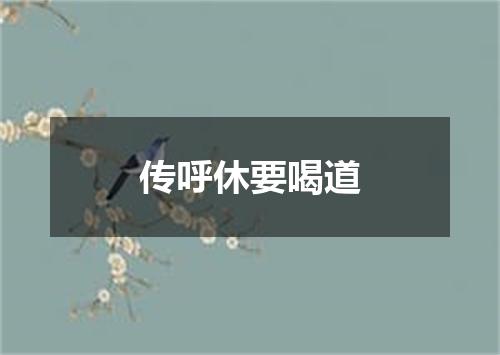 传呼休要喝道