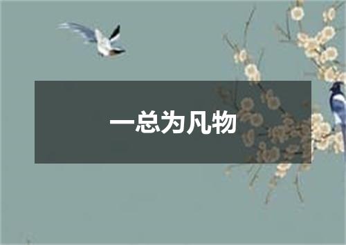 一总为凡物