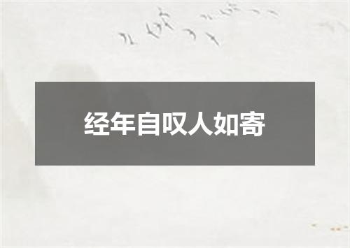 经年自叹人如寄