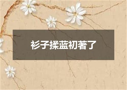 衫子揉蓝初著了