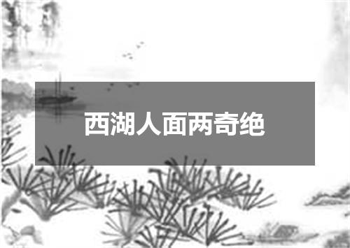 西湖人面两奇绝