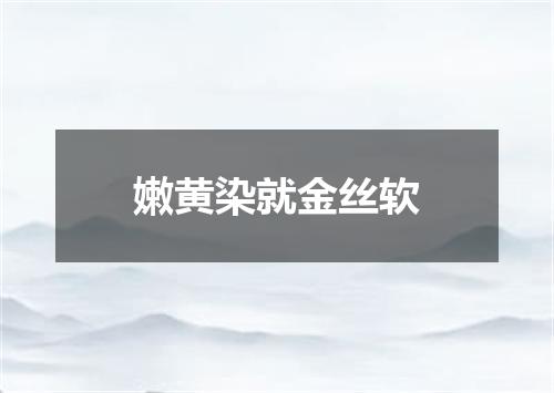 嫩黄染就金丝软