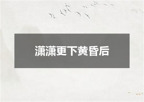 潇潇更下黄昏后